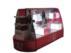 時尚中纖板化妝品展示架 三聚氰胺化妝品專賣店貨架廠家批發(fā)